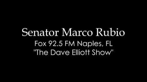 Sen. Rubio Talks Health Care On "The Dave Elliott Show"