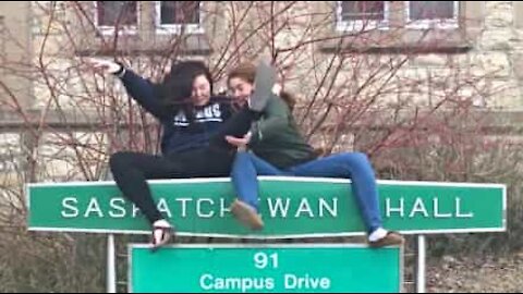 Always be careful doing risky poses!