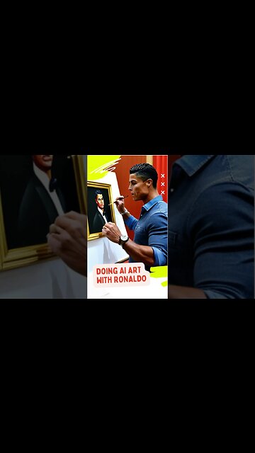 Practice Art with CR7 @tvasart #ronaldo #football #ai #viral #shorts #art #subscriber #cr7 #popart