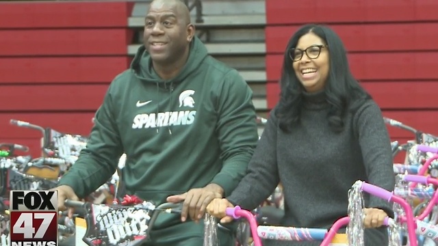 Magic Johnson brings holiday hope to Lansing