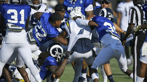 Major FIGHT Breaks Out Between Chargers and Rams During Joint LA Practice