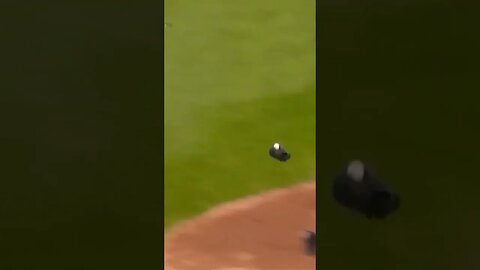 The ball got stuck! LOL #mlb #baseball #mlbhighlights