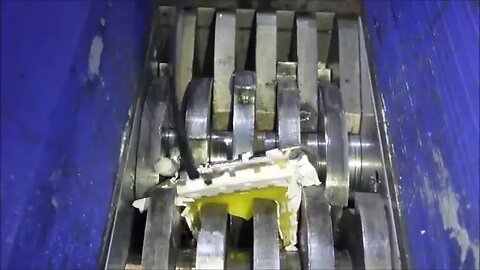 Shredding damaged 50W LED chips.