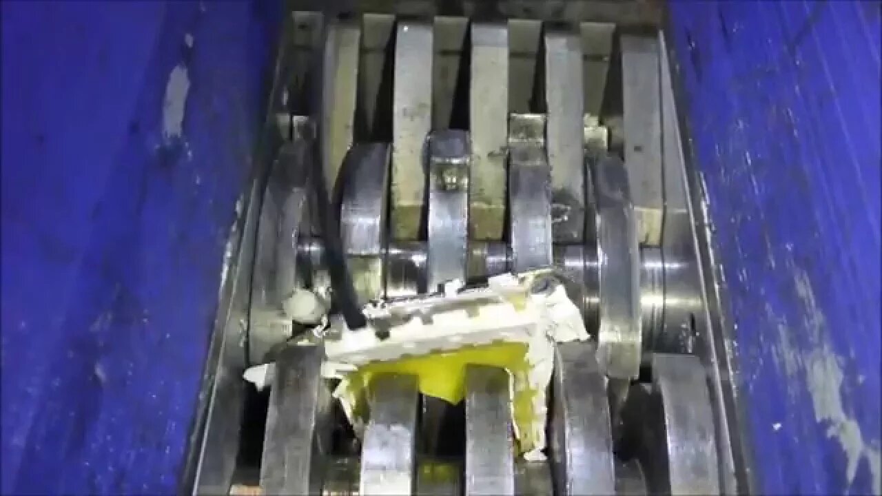 Shredding damaged 50W LED chips.