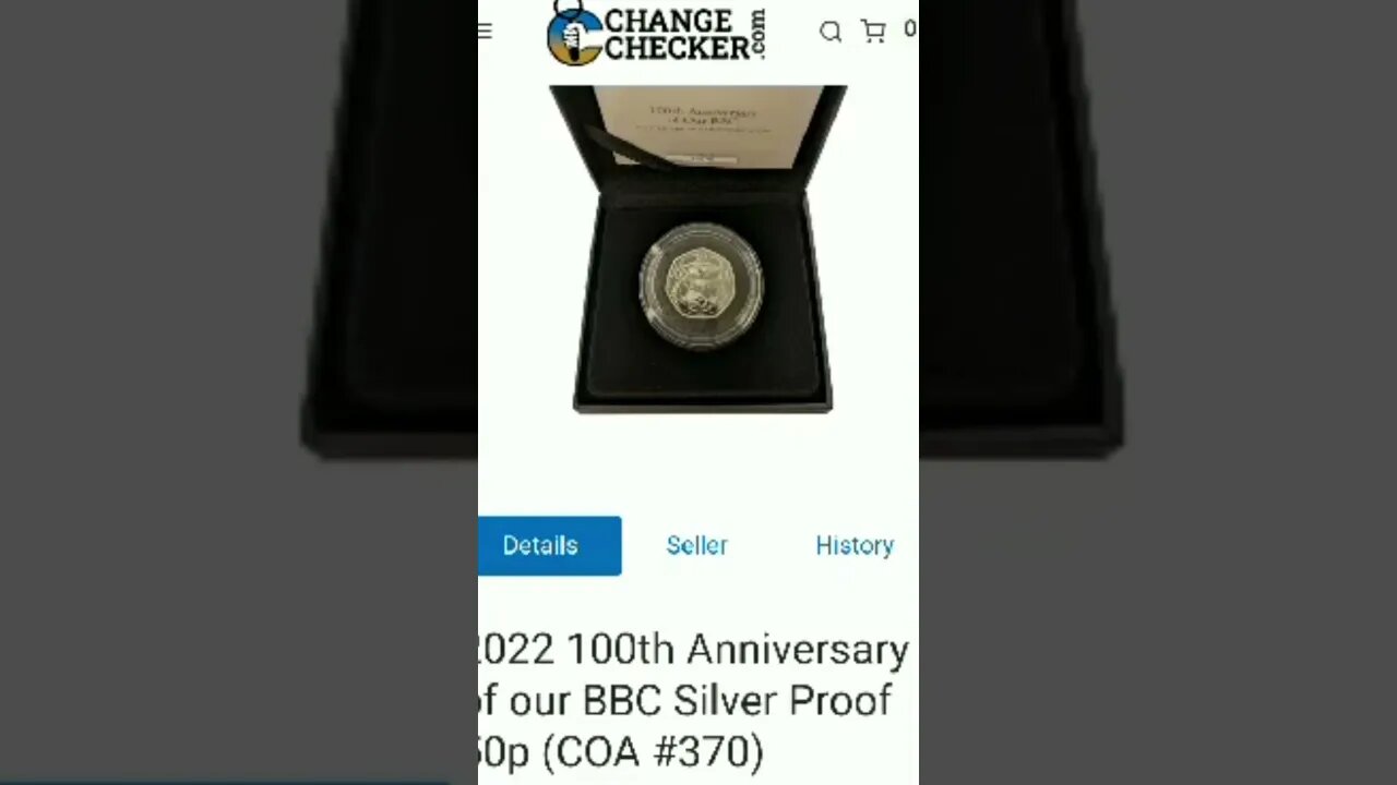 #2022 #100th #Anniversary #BBC #Silver #Proof #50p #COA #370Only @ #ChangeChecker com #investments
