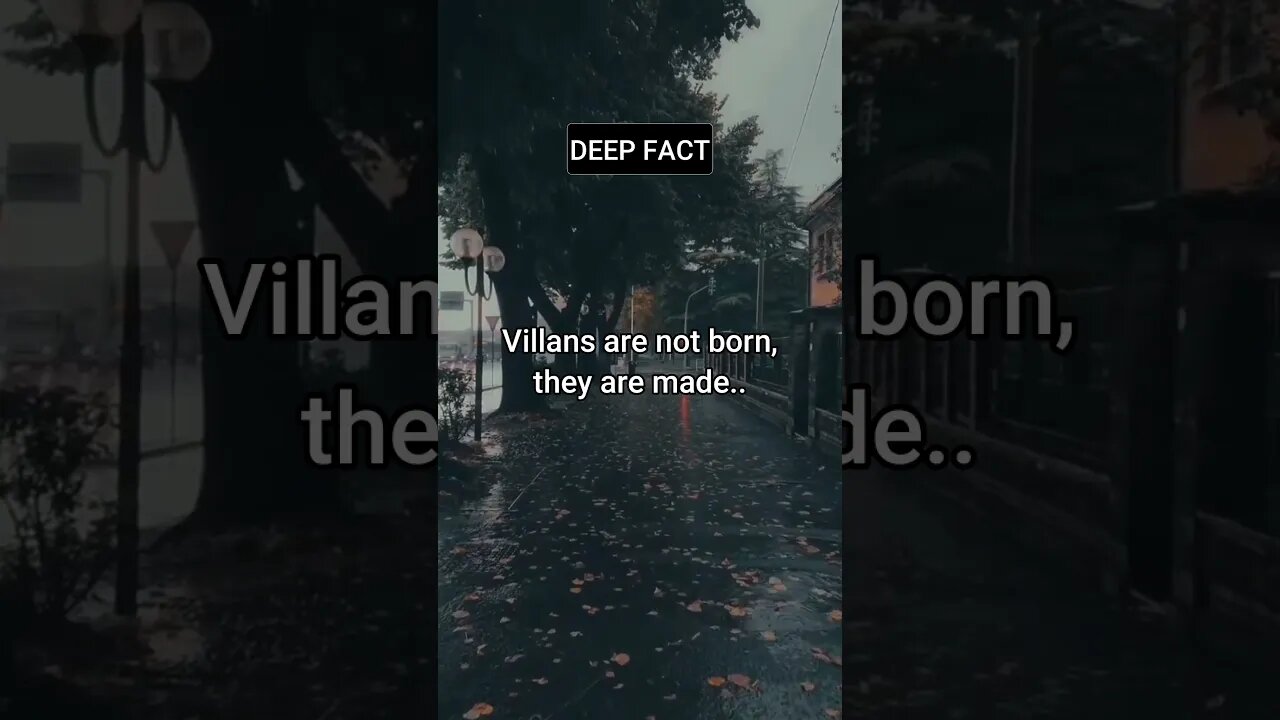 Villans are not born, they are made... #shorts #psychologyfact