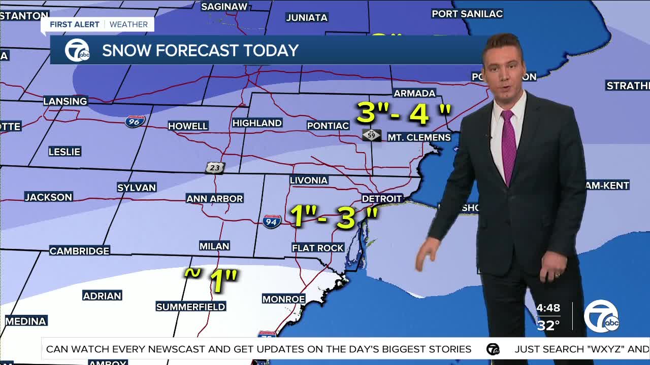 Metro Detroit Forecast: Winter Weather Advisory until 4 p.m. today