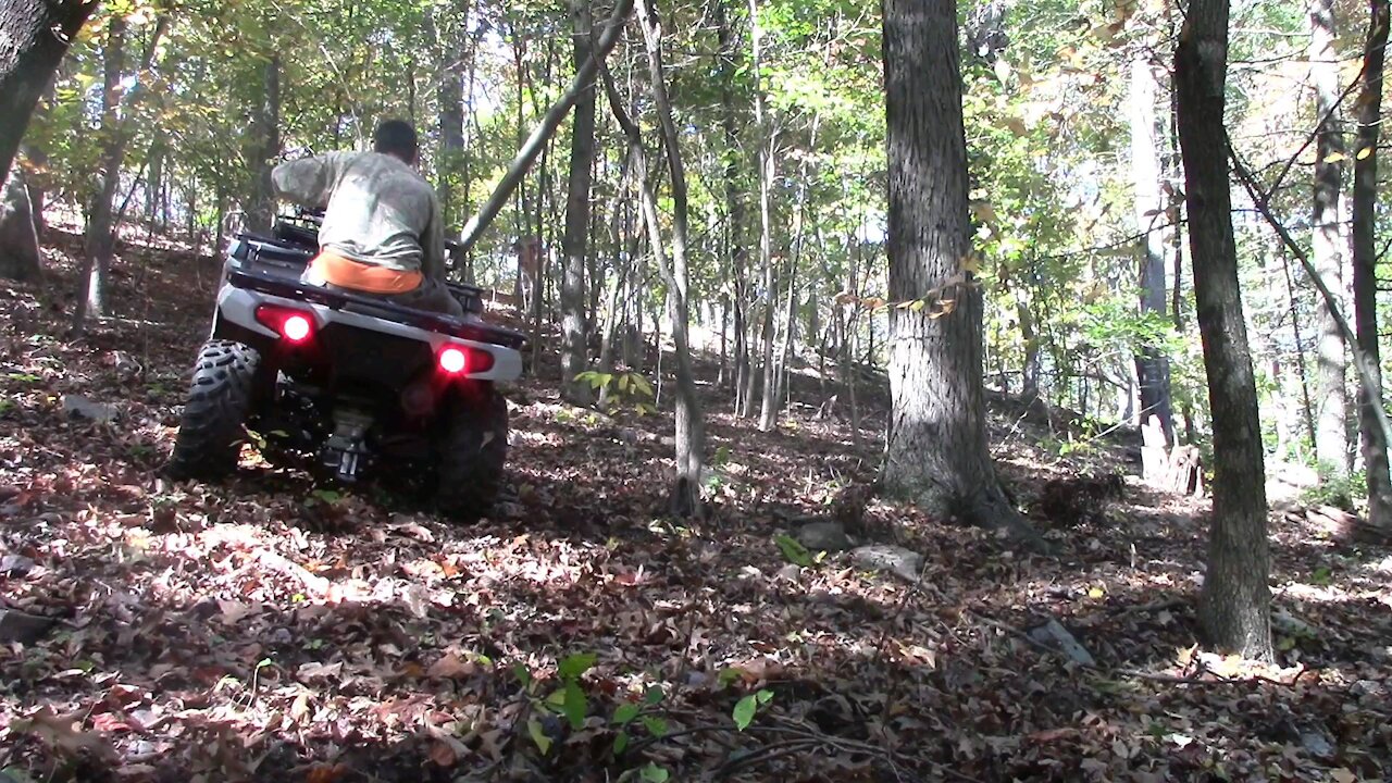 Polaris sportsman 450 narrow bridge crossing and hill climb