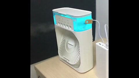 Refrigerador De Ar Ventilador Portátil Com Led Reservatório De Água Led Usb #shortsbeta