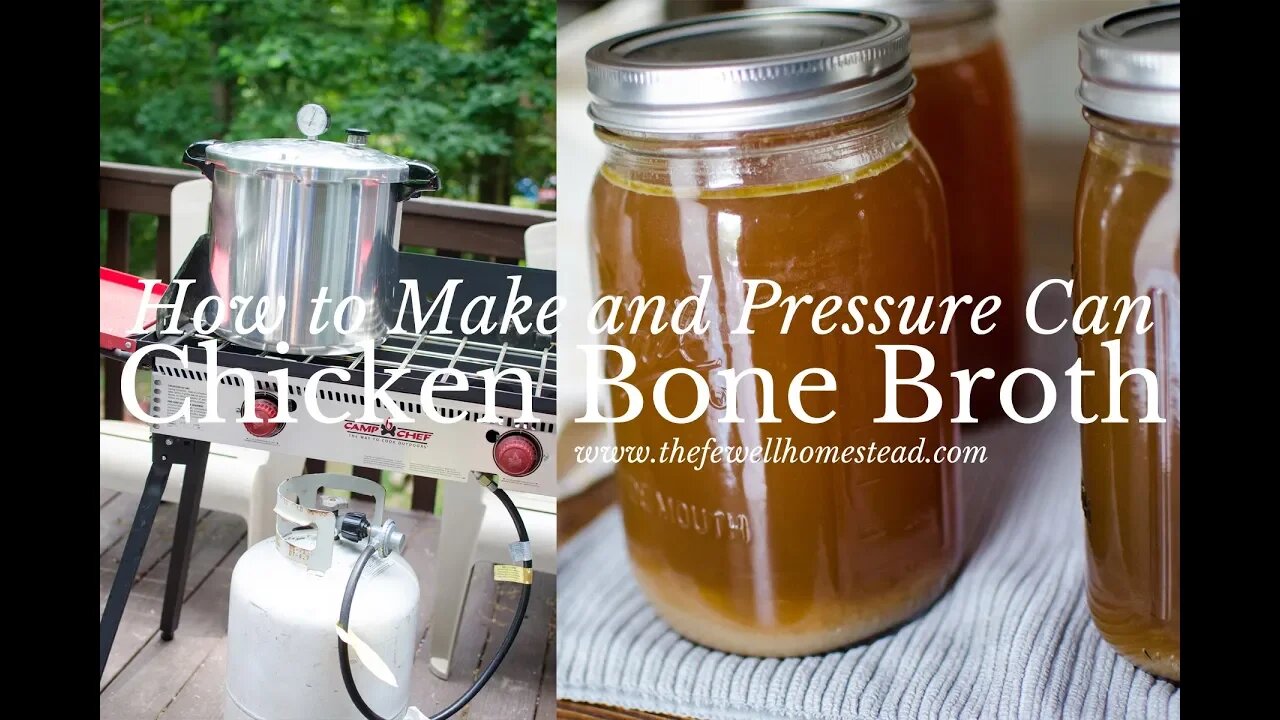 How to Make and Pressure Can Chicken Bone Broth