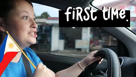 My American Wife DRIVING in the Philippines for the FIRST time.