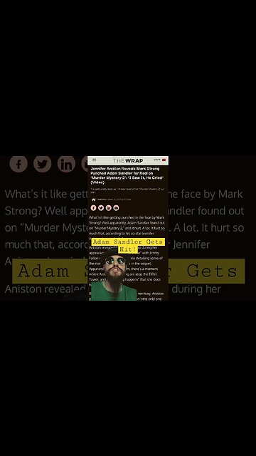 Adam Sandler Gets PUNCHED In The Face! #shorts