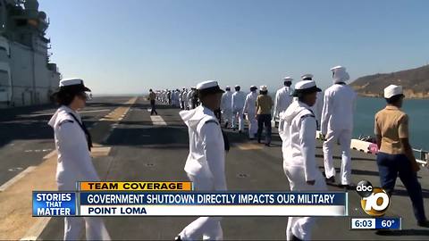 U.S. military is taking blows from the government shutdown