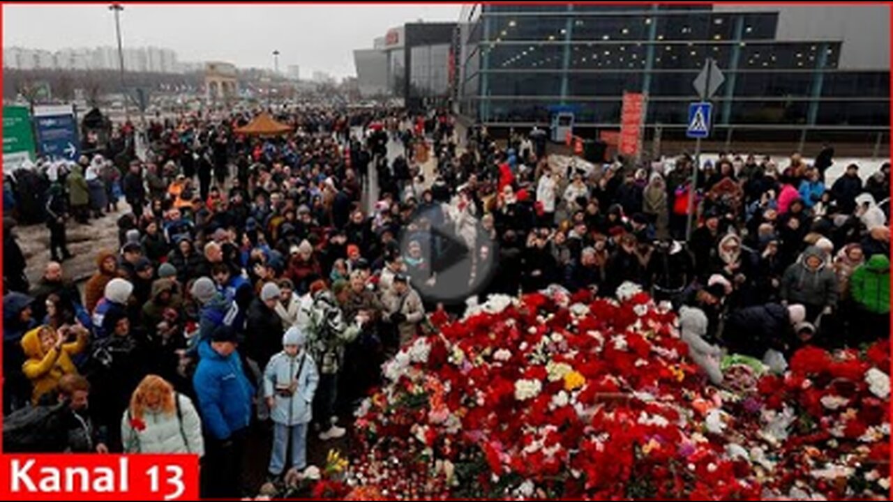 In Moscow, people commemorate those who died in the terrorist attack in front of shopping center