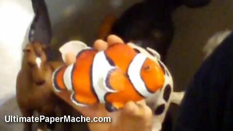 Paper Mache Clownfish - "Nemo"