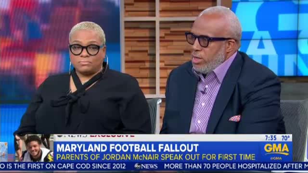 Parents of Jordan McNair speak out on "Good Morning America'