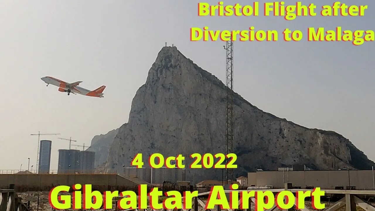 Gibraltar Airport Plane Spotting, Bristol Landing after Diversion to Malaga