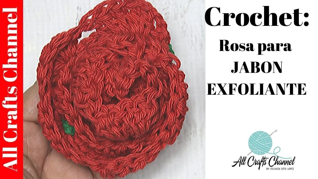 Crochet: Rosa Para Lavar el Cuerpo o cubiertos