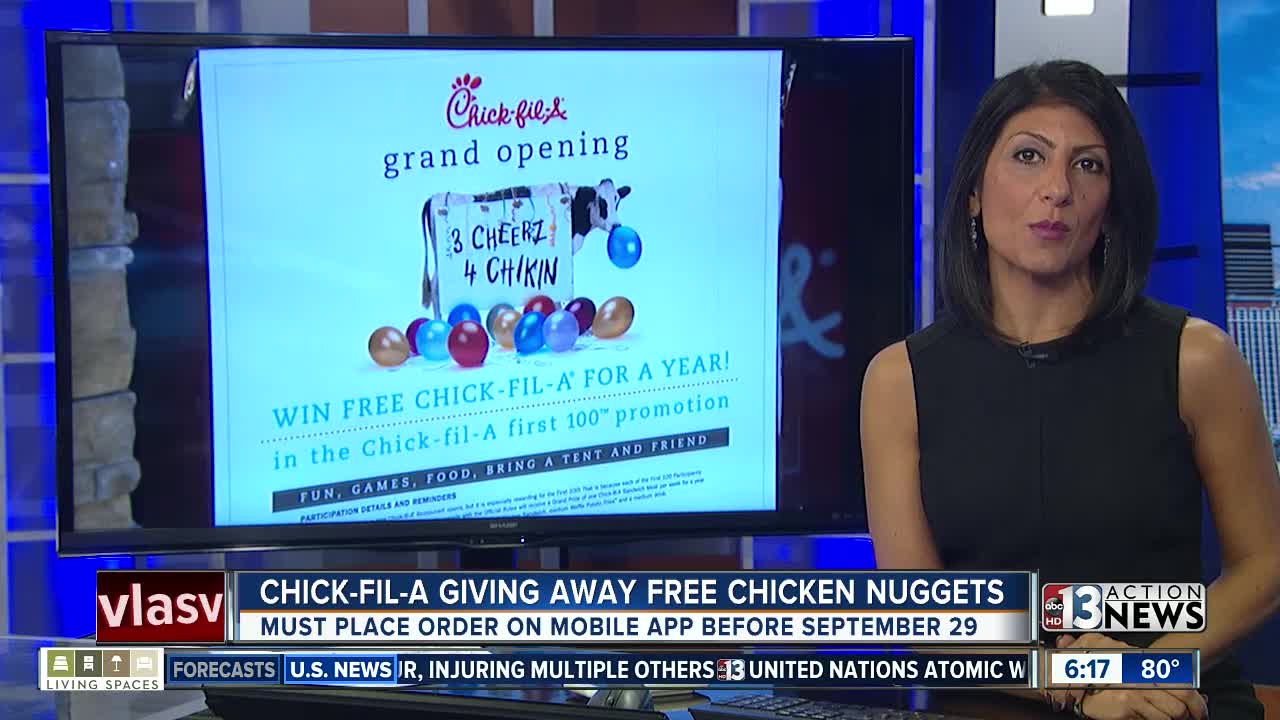 Chick-fil-A giving away free chicken nuggets