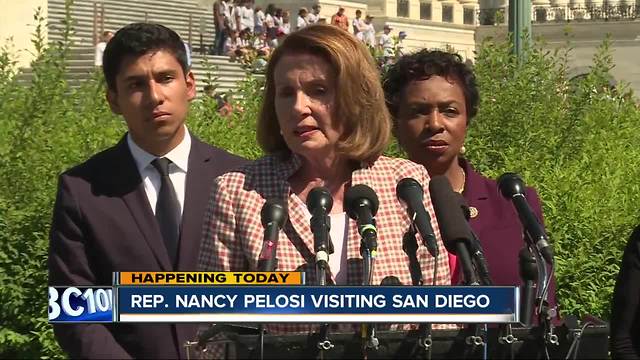 Congresswoman Nancy Pelosi to visit detention center in San Diego