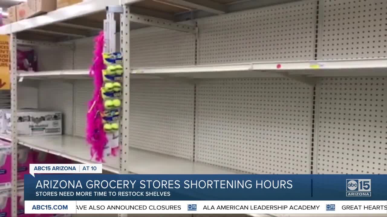 Arizona grocery stores shortening hours