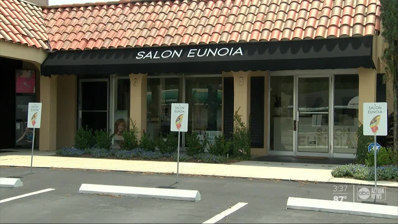 Local salon raises money to help staff, treat heathcare workers to a day of beauty