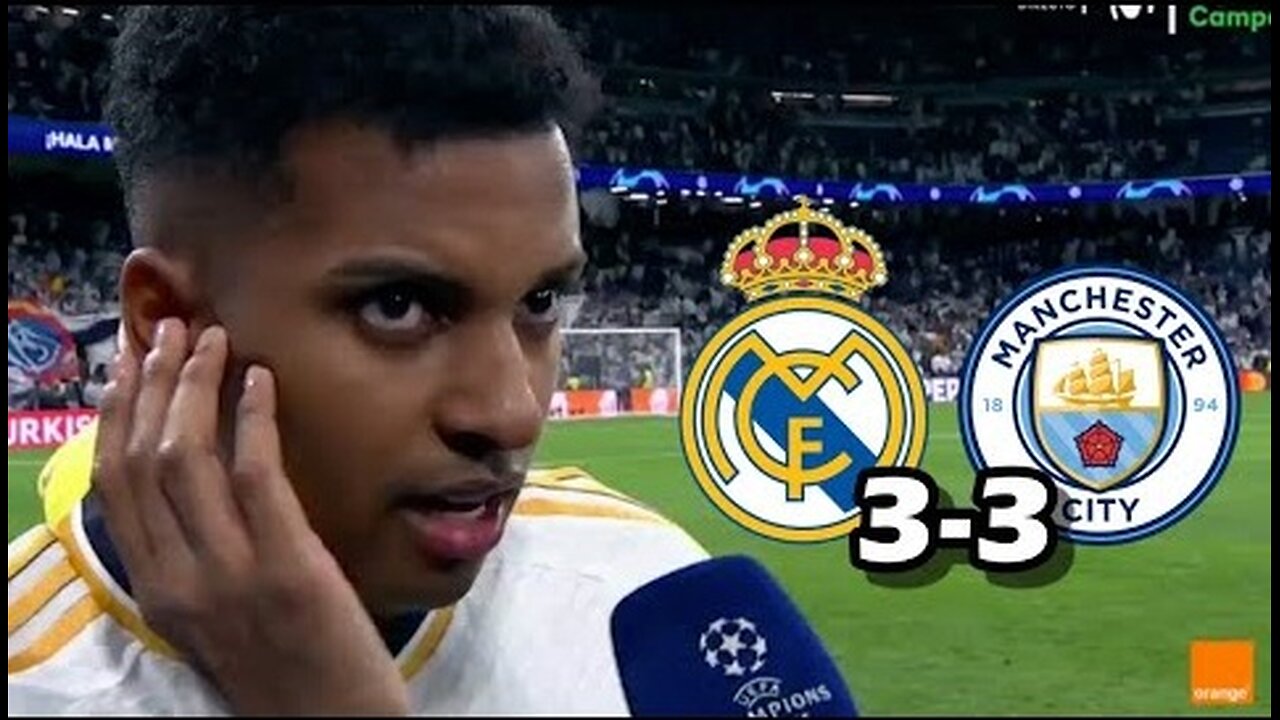 LA REACCION DE RODRYGO GOES TRAS GOL Y EL PARTIDAZO DE CHAMPIONS REAL MADRID 3-3 MANCHESTER CITY