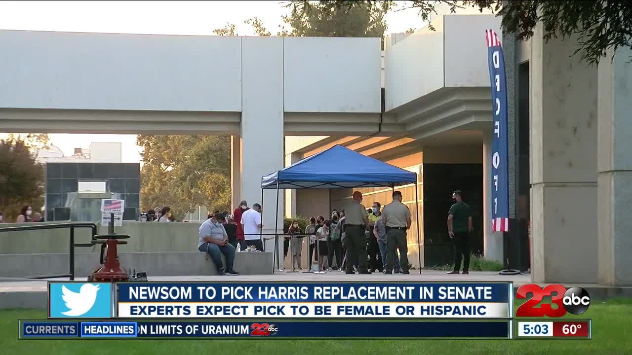 Who will Newsom pick to replace Harris?
