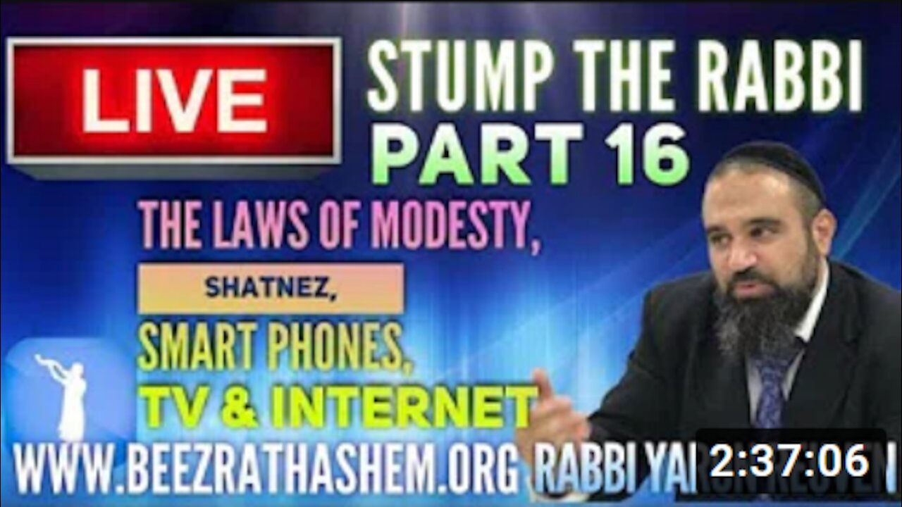 STUMP THE RABBI PART16 The Law of Modesty, Shatnez, Smart Phones, TV & Internet