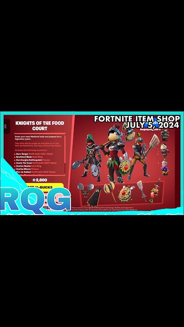 KNIGHTS OF THE FOOD COURT ARE BACK! FORTNITE ITEM SHOP (July 5, 2024)