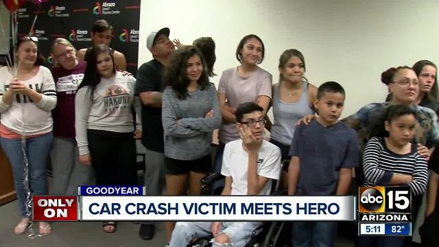 Family says thank you to the man who rescued their son