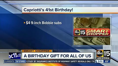 Celebrate Capriotti's birthday with this great deal