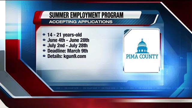 Apply to Pima County's Summer Youth Program
