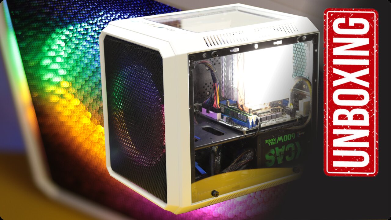 Unboxing gabinete lindo, charmoso, compacto e invocado, Cube KMEX, no final, imagens exuberantes.