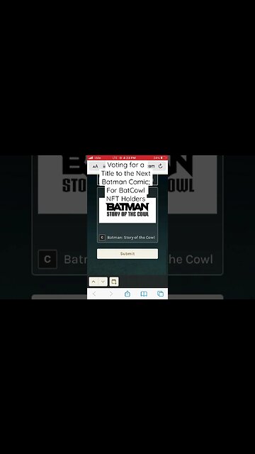 The BatCowl Collection Comic Votes