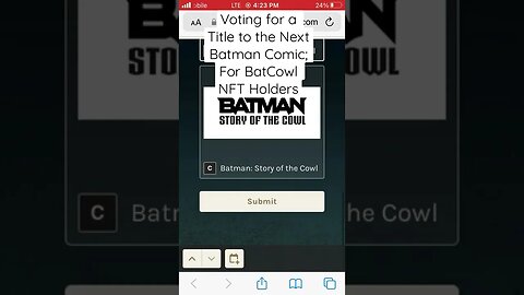 The BatCowl Collection Comic Votes