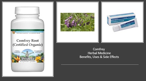 Comfrey Herbal Medicine Benefits, Uses & Side Effects