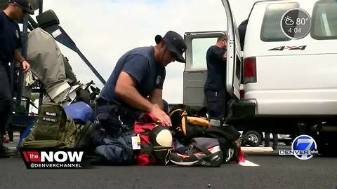 Colorado Task Force One staging in Bryan, Texas during Hurricane Harvey