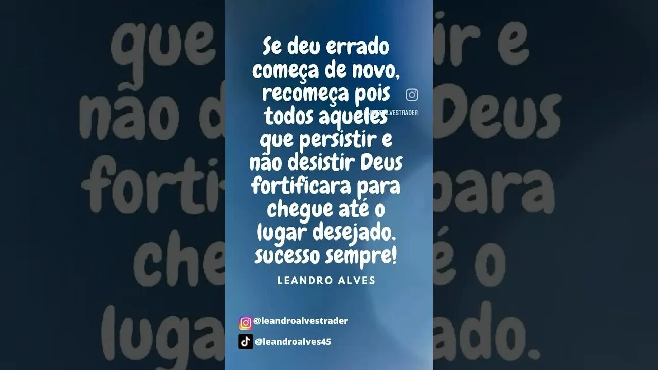 se deu errado