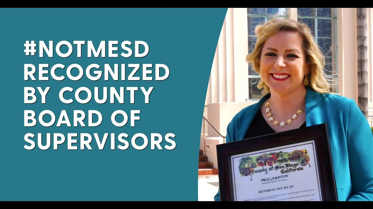 #SanDiego County Board of Supervisors recognizes NotMeSD