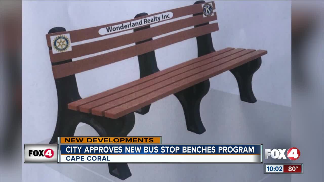 Hundreds of benches to be placed at school bus stops across Cape Coral