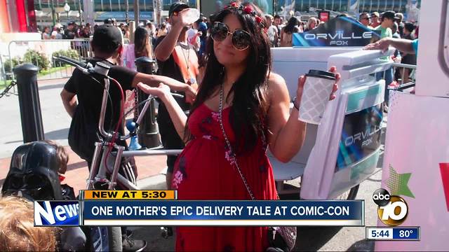 Expectant mother's Comic-Con surprise