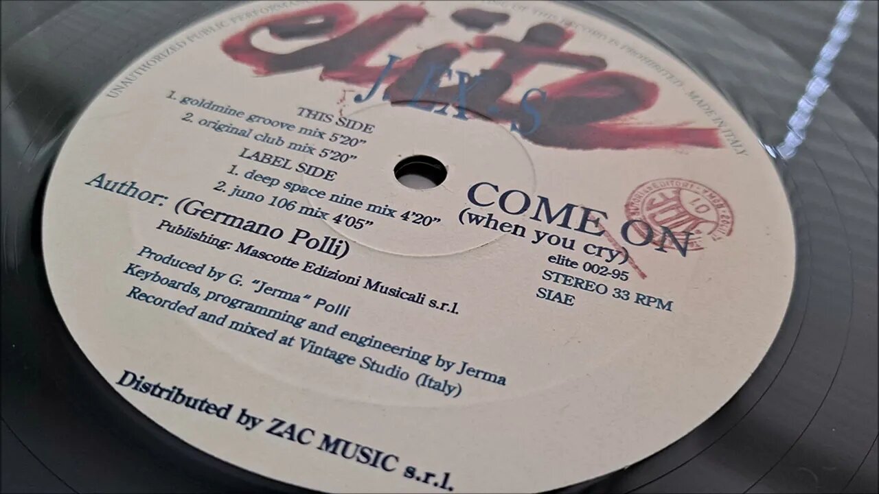 J. EX-S - Come On (When You Cry) (Goldmine Groove Mix)