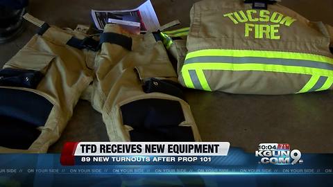 Tucson Fire receive new turnouts after voters approved Prop 101