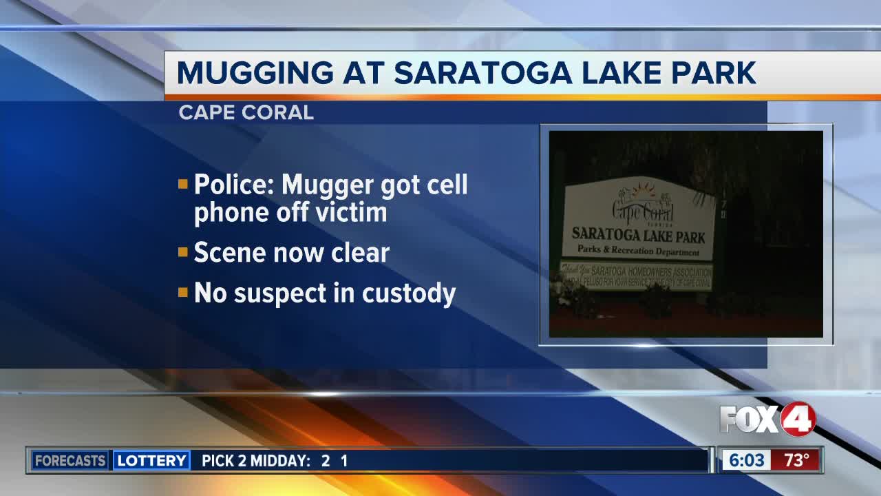 Mugging reported at Saratoga Lake Park in Cape Coral