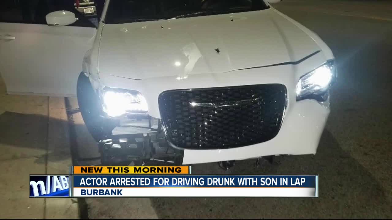 Actor accused of drunken driving while young son sat on lap