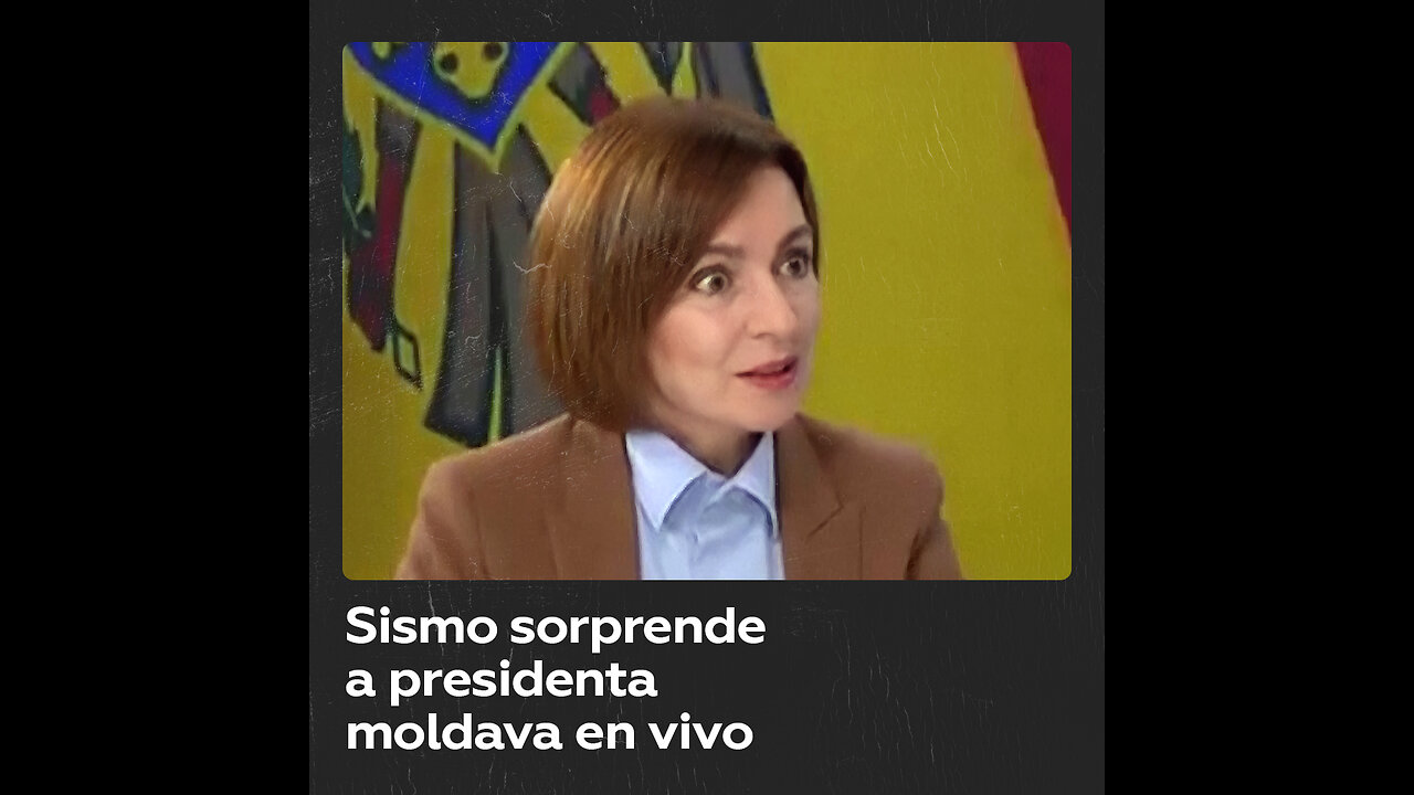 Terremoto sorprende a la presidenta de Moldavia durante una entrevista