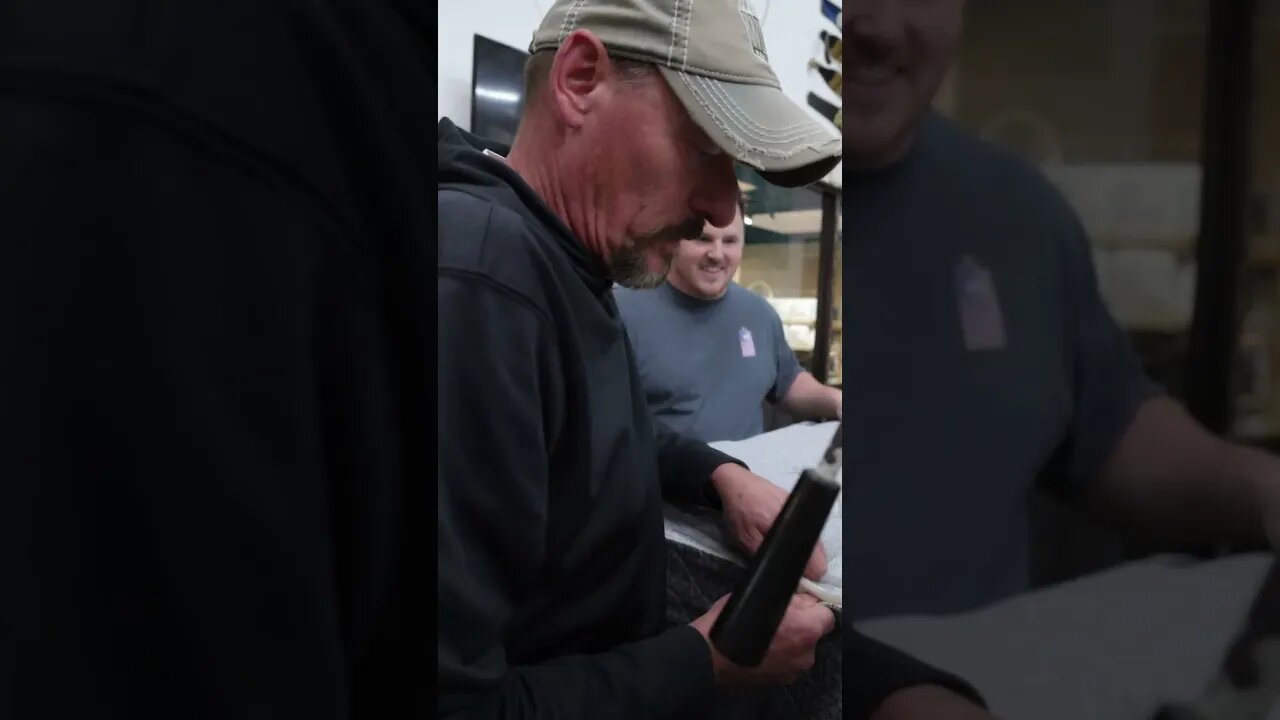 Jay Thomas tries his hand at some custom mattress making.