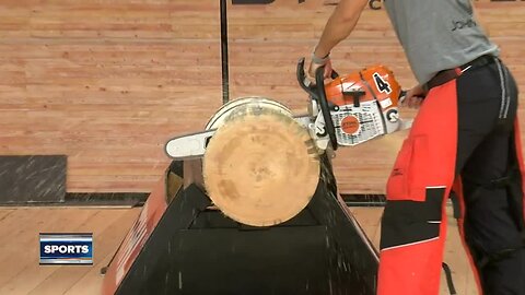 Delaney Brey takes a shot at TIMBERSPORTS champions