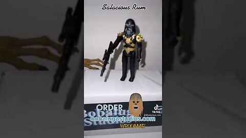 WOOKIE WARRIOR (Black Krrsantan) - Vintage Star Wars Custom from bobalugastudios.com #shorts